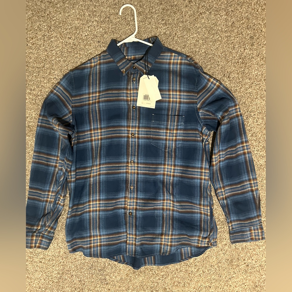 Levi's Made & Crafted Plaid Shirt, Mens L JAPANESE Blue / White Plaid $128